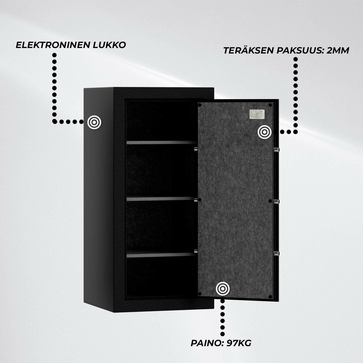
              Fornorth Kassakaappi 1168x559x508mm