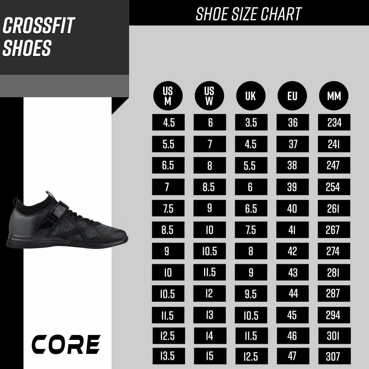 
              Core Crossfit sko