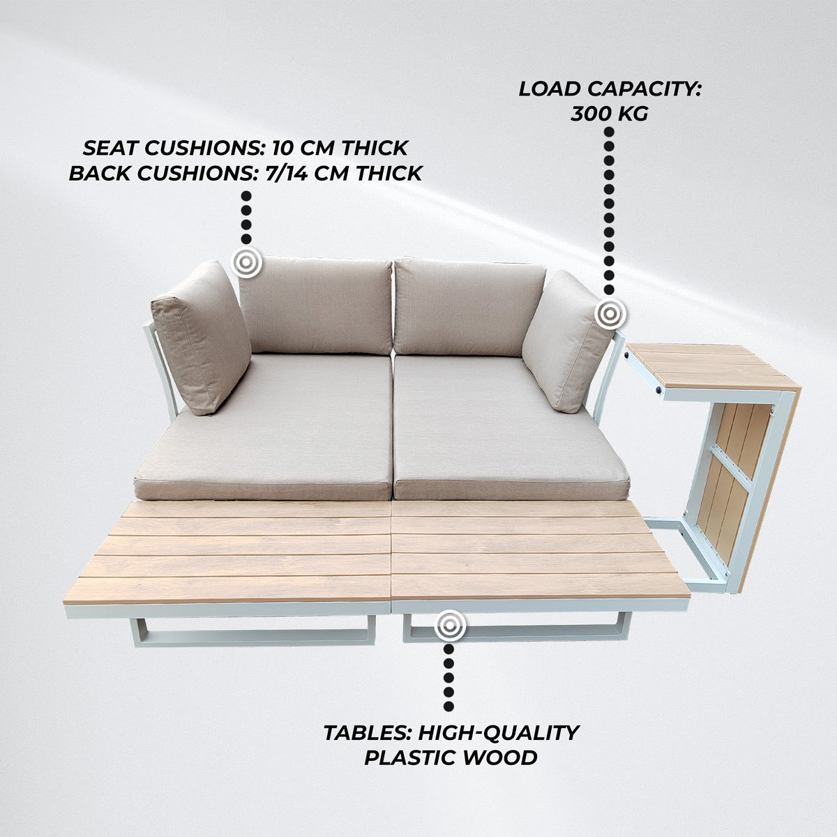 
              Lykke Loungeset tuin Sundsvall, natuurlijk