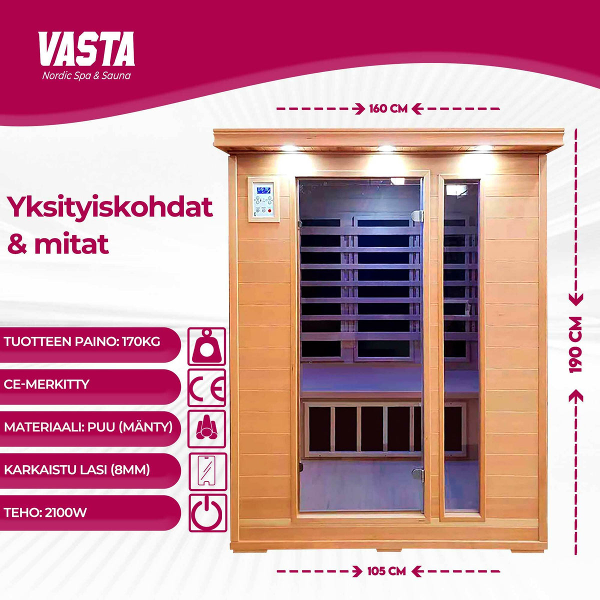 
              Vasta Infrapunasauna 3hlö