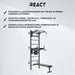 React Sprossenwand/Fitness Tower Metallic Black