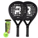 React Padel Set, 2 Racchette da padel + palline