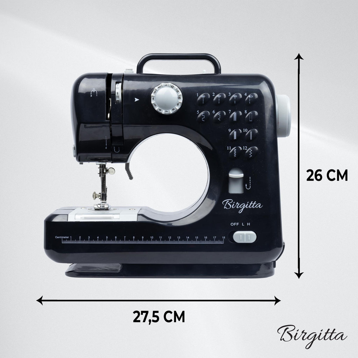 
              Birgitta Sewing Machine, Standard Dark Grey