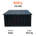 Fornorth Udendørs Opbevaringsboks 131x78x73cm 610L, Sort