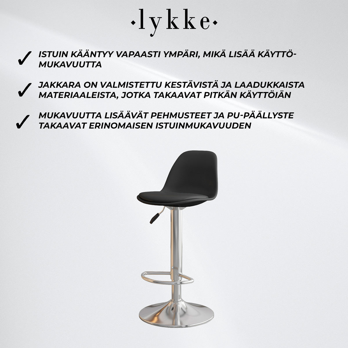 Lykke Baarijakkara Comfort musta