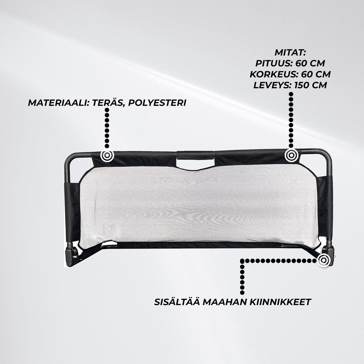 
              ProSport Jalkapallomaali 150x60x60cm Premium Black