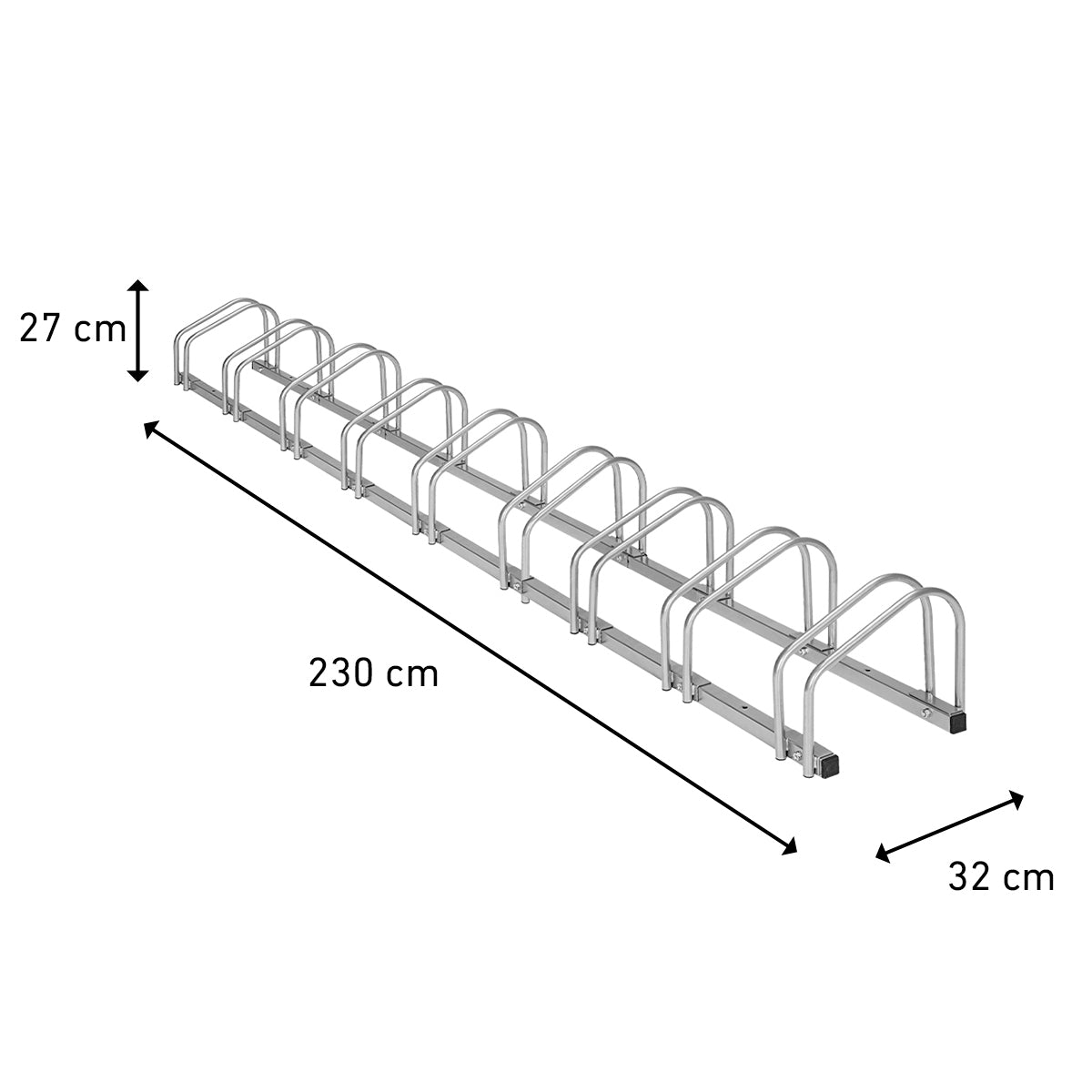 
              Fornorth Rastrelliera per biciclette, 9 posti