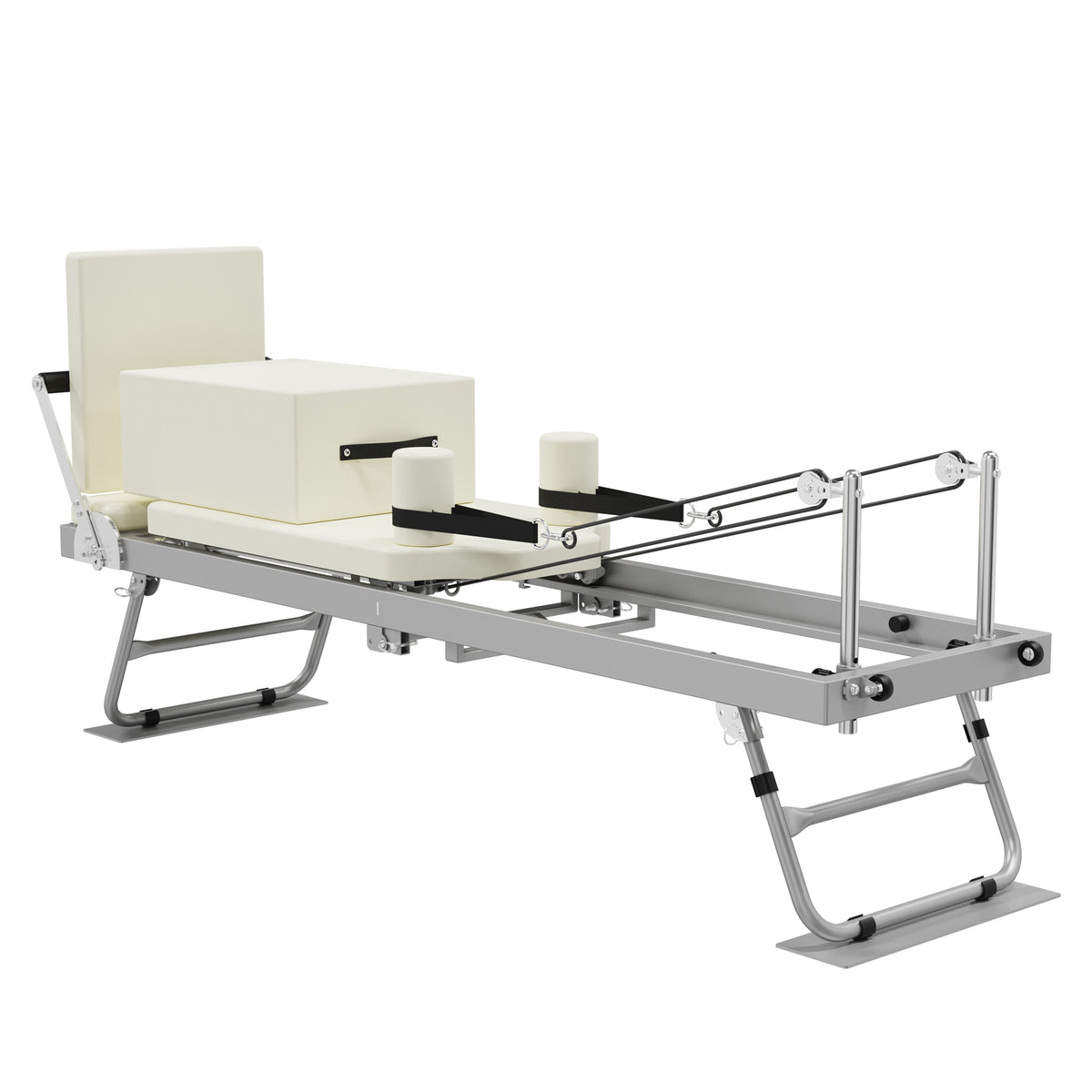 
              Nordcore Pilates Reformer-maskine, sammenklappelig, hvid