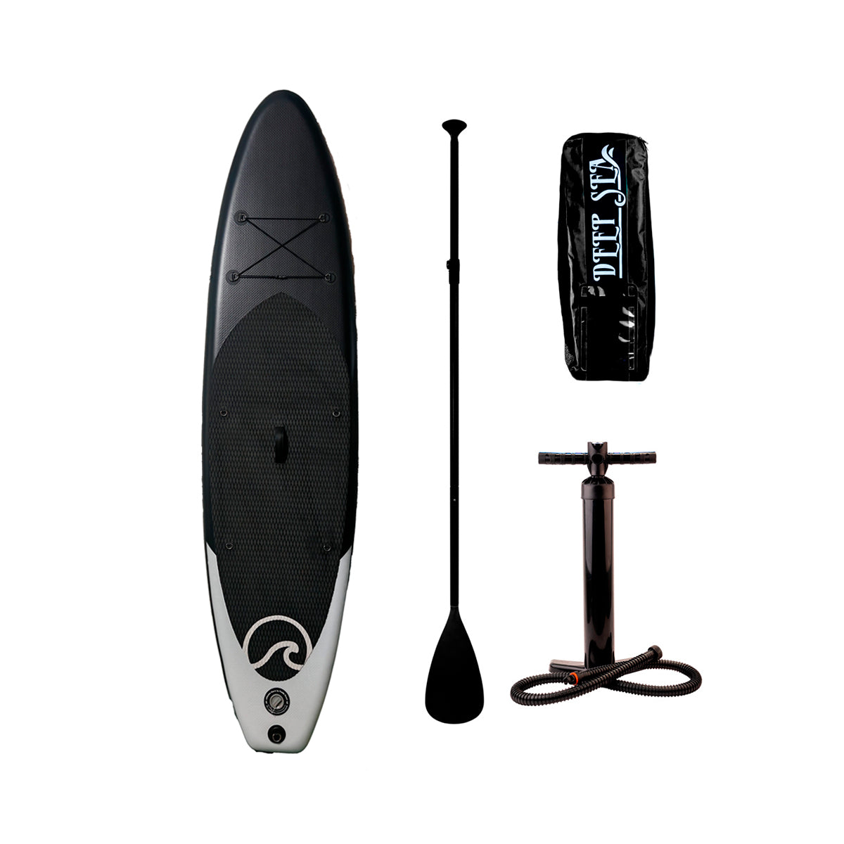 Deep Sea SUP Board Set Pro (300cm), schwarz
