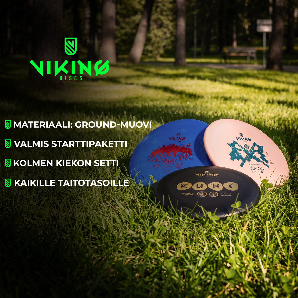 
              Viking Discs frisbeegolf kiekkosetti