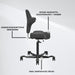 Lykke Ergonominen Työtuoli Comfort, Tummanharmaa