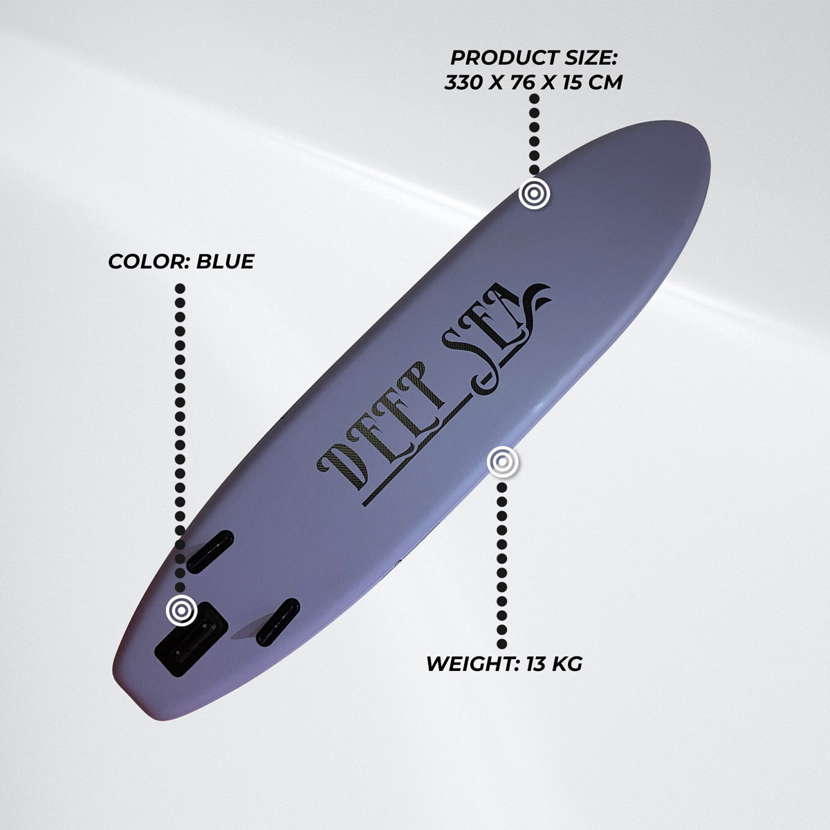 
              Deep Sea SUP Board Set XXL 330cm, Blauw-White