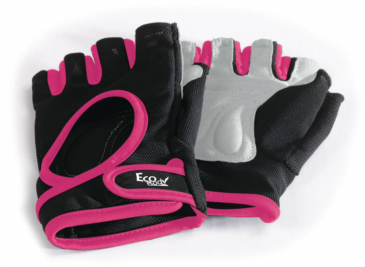 Eco Body Gym Gloves, black/pink