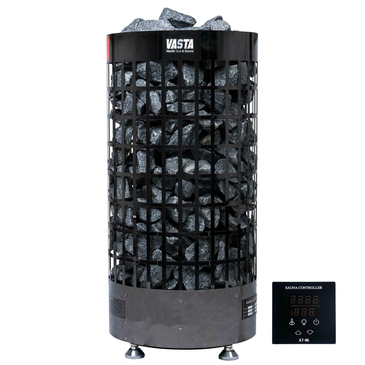 Vasta Electric Sauna Heater Ignite 6kw, separate control, 5-8m3, black steel