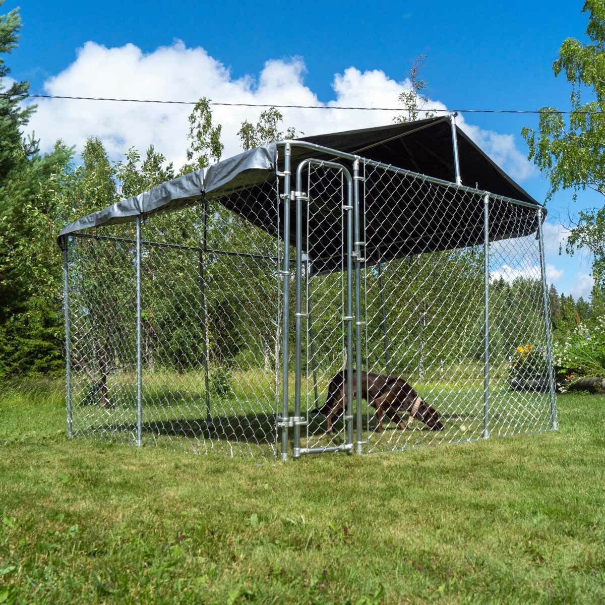 Trekker Hondenkennel met Dak 3 x 3m