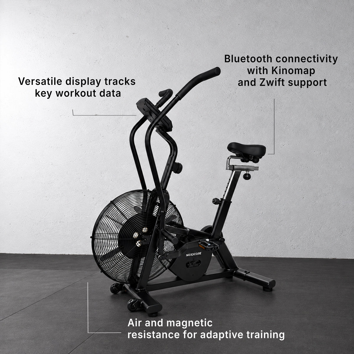 
              Nordcore Air Bike Pro 700 Luftmodstandscykel