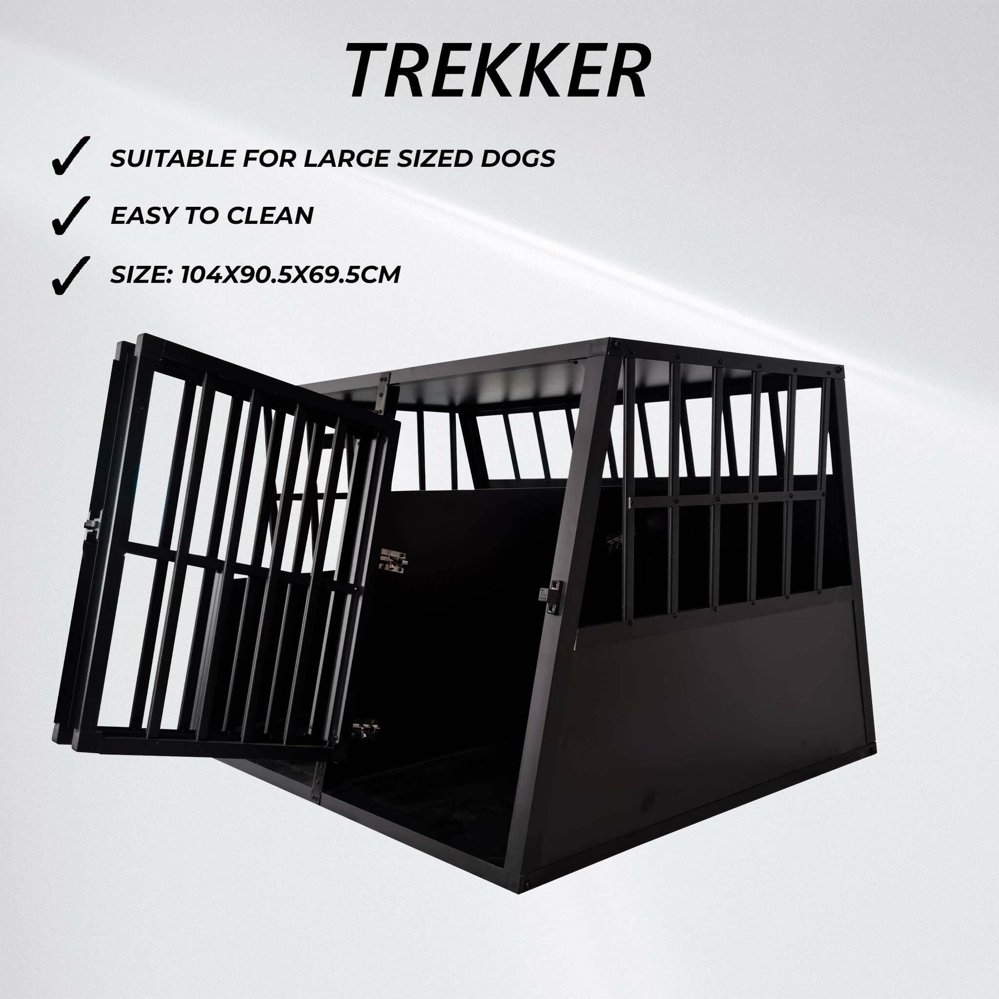 Trekker Hundebox XXL 104x90.5x69.5cm, Schwarz