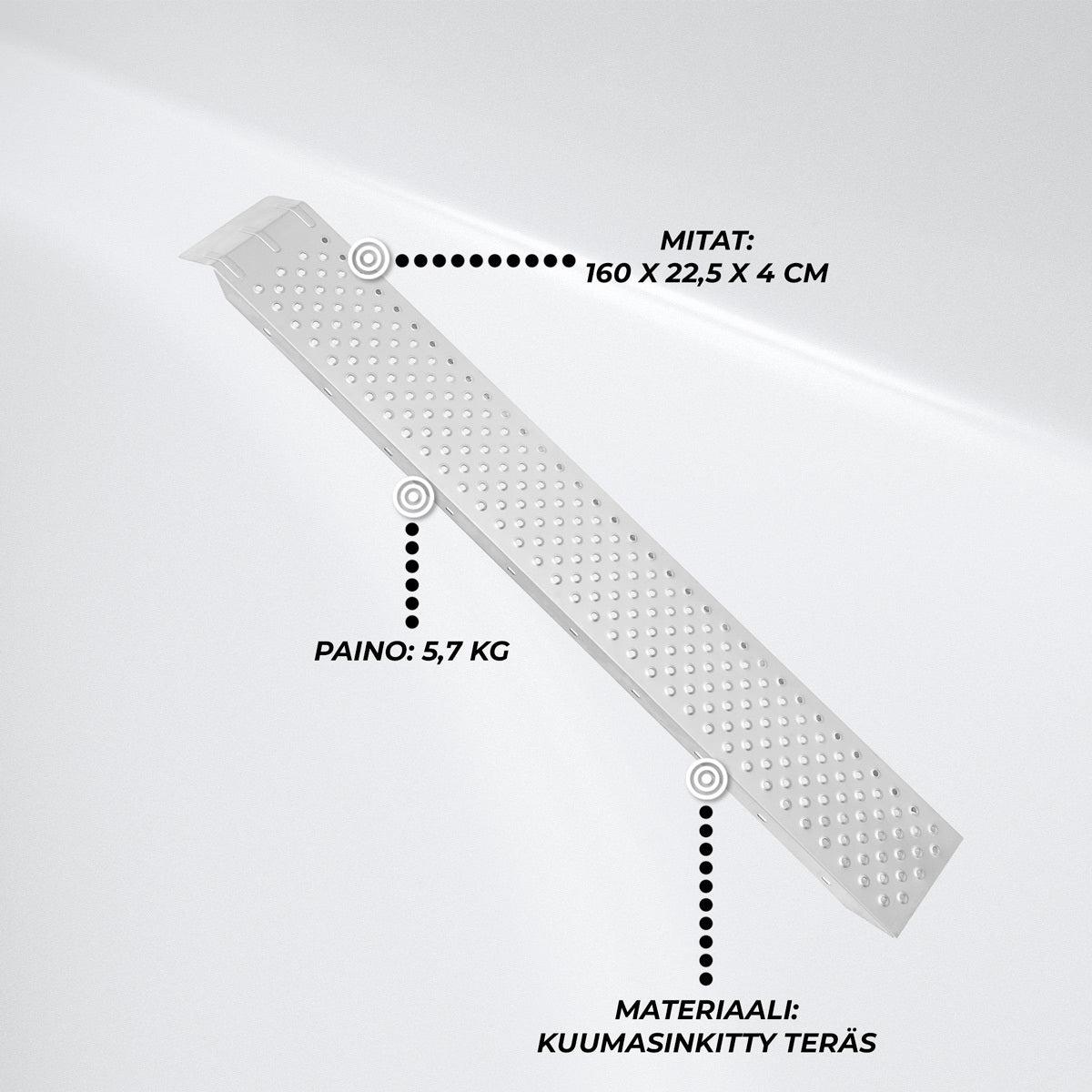 
              Fornorth Ajoramppi 162x25x6 cm 200kg