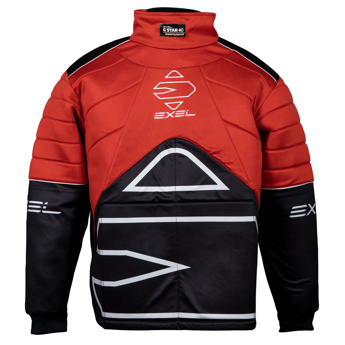 Exel G Star Floorballkeepersshirt, Zwart/Rood