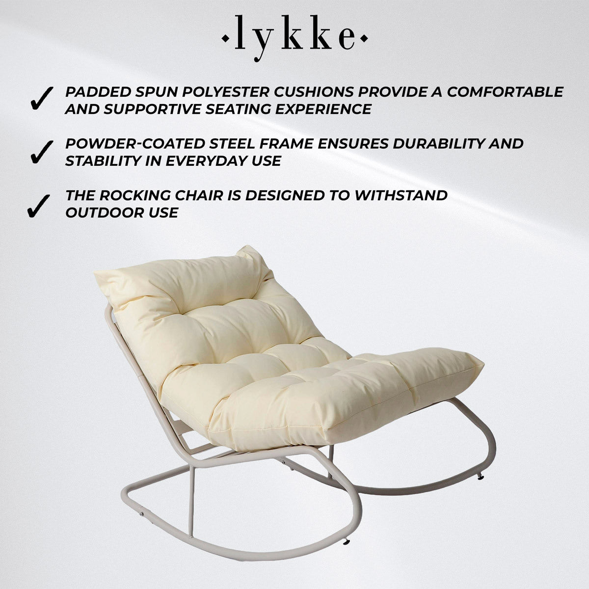 
              Lykke Rocking Chair Fjord, beige