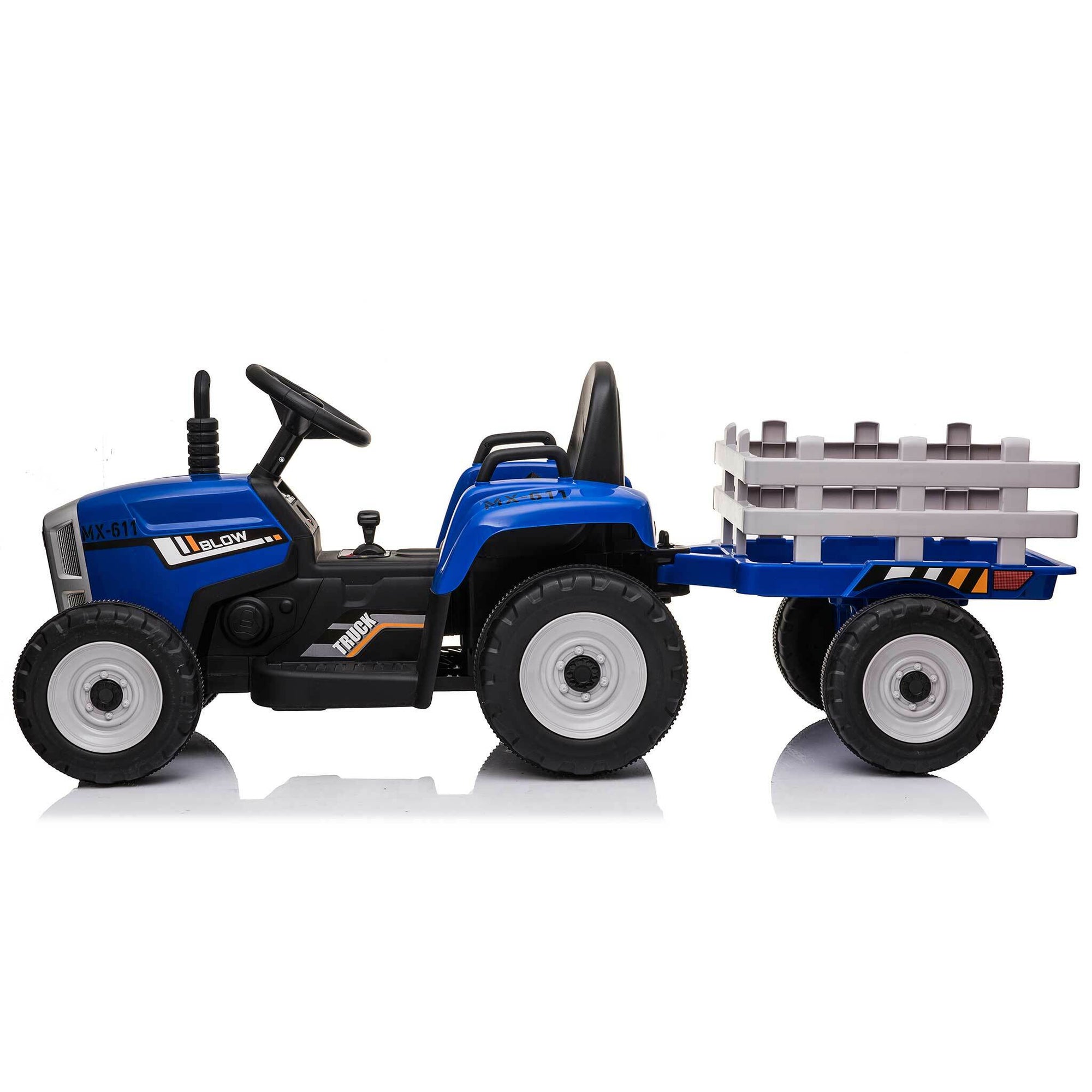 Swoop Elektrische Kinderauto Tractor met aanhanger