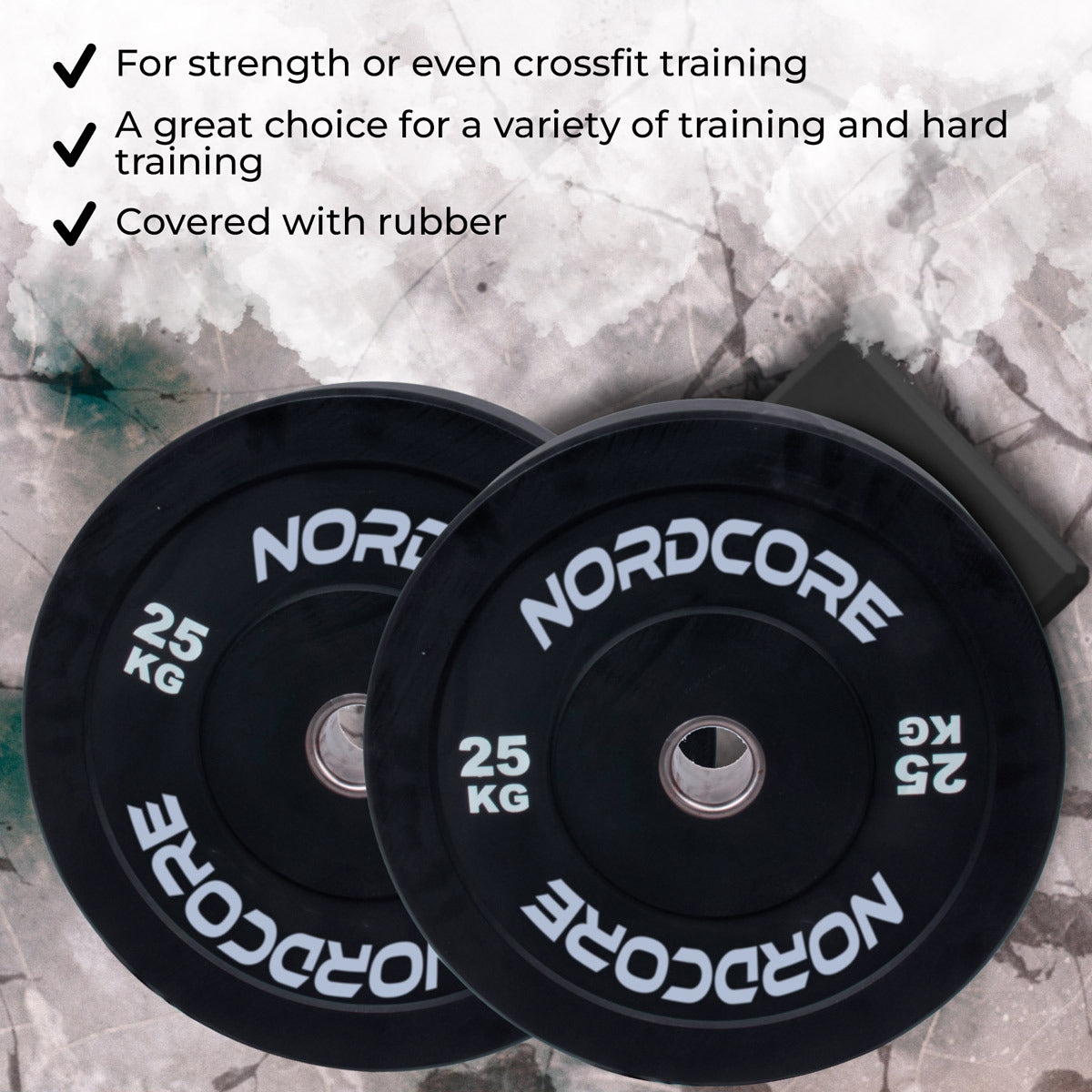 Core Juego de 2 discos bumper 5-25 kg