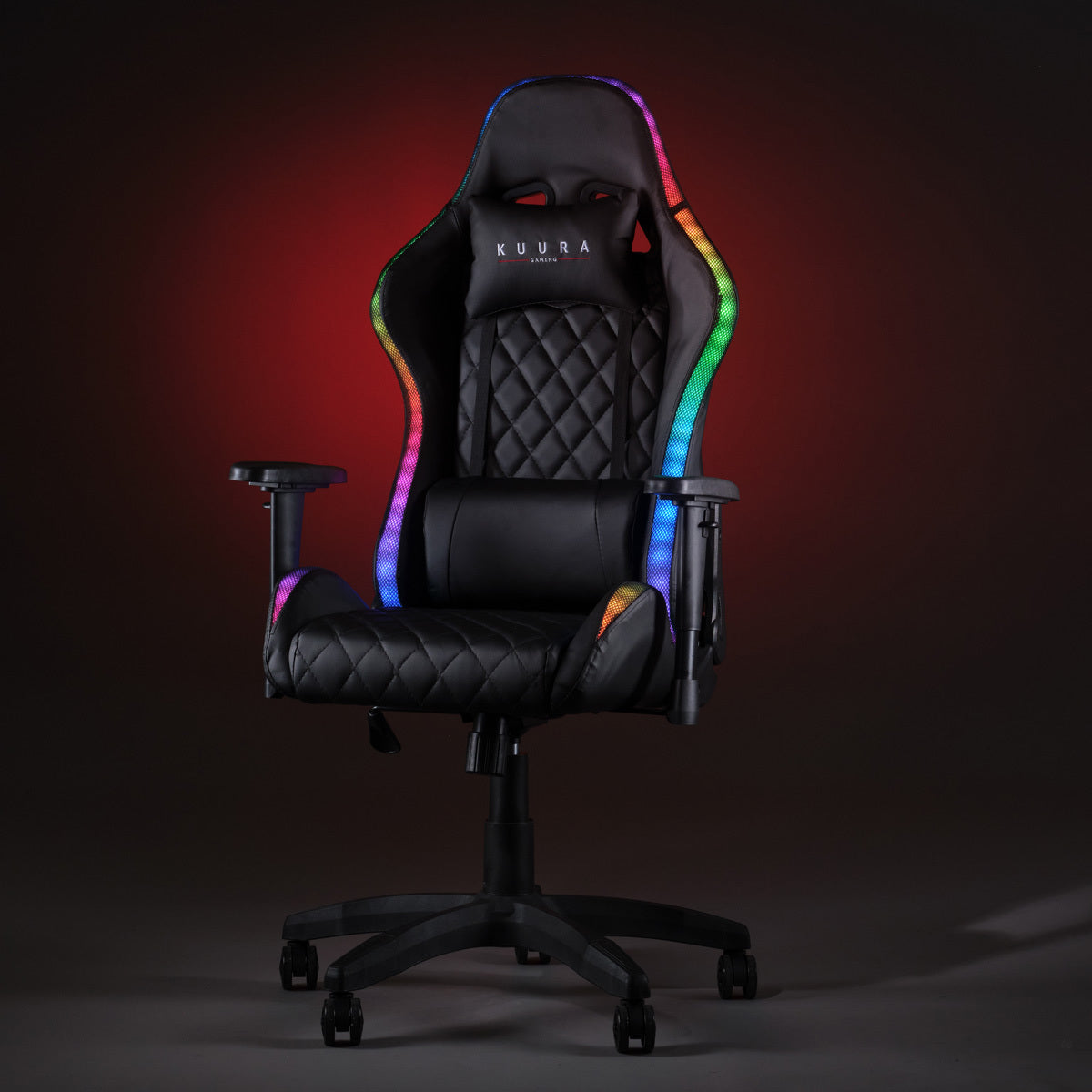 Kuura Gaming Chaise Gamer RGB, Noir