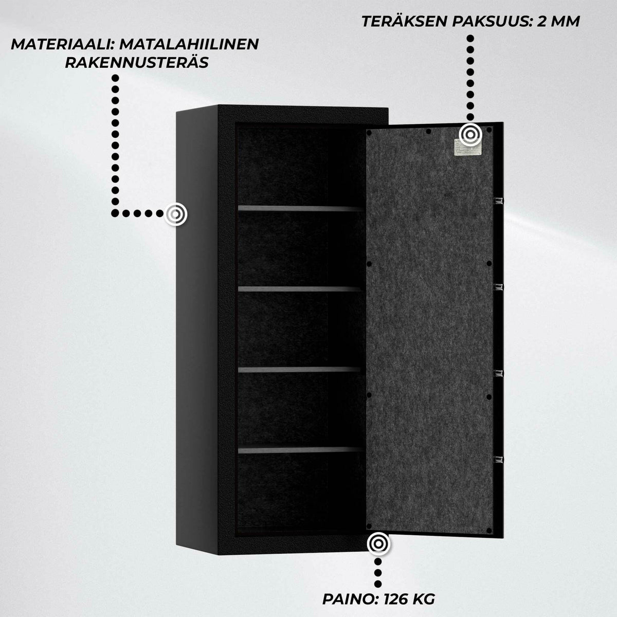 
              Fornorth Kassakaappi 1498x610x457mm