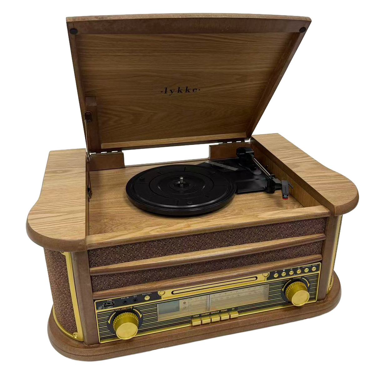 
              Lykke Plattenspieler Schallplattenspieler Retro AM/FM Bluetooth