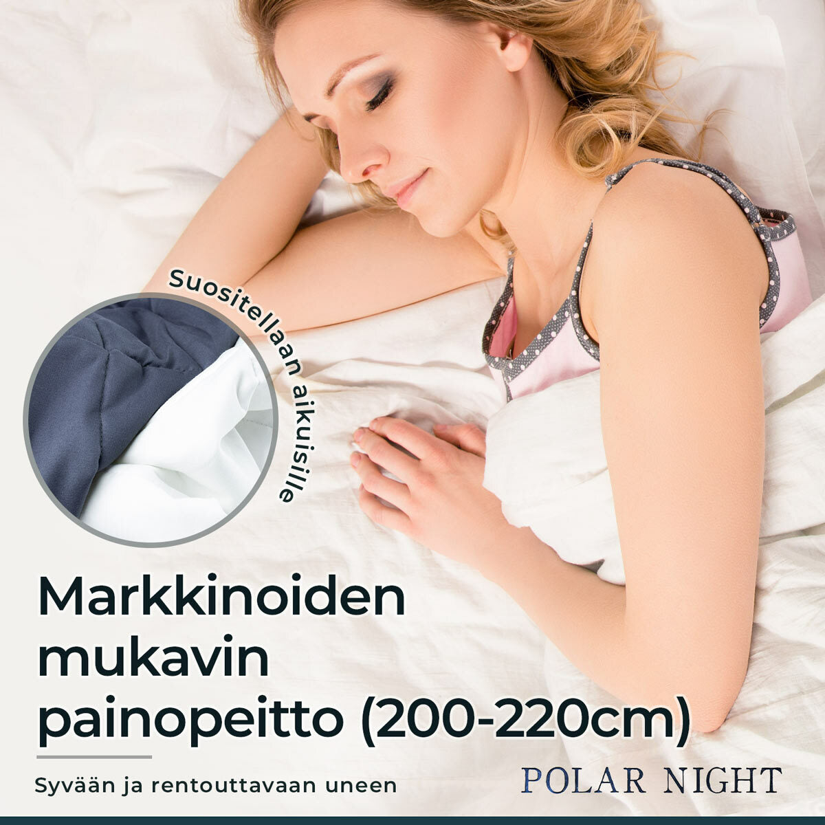 Polar Night painopeitto, 200x220cm, 12-16kg (tuplapeitto)