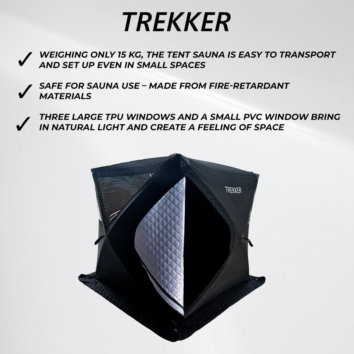 
              Trekker Tente de Sauna Premium 180x180x210cm