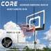 Core Basketballkorb Kinder 1,6-2,1m