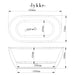 Lykke Bathtub Arctic Deluxe 1500x750x580mm, white