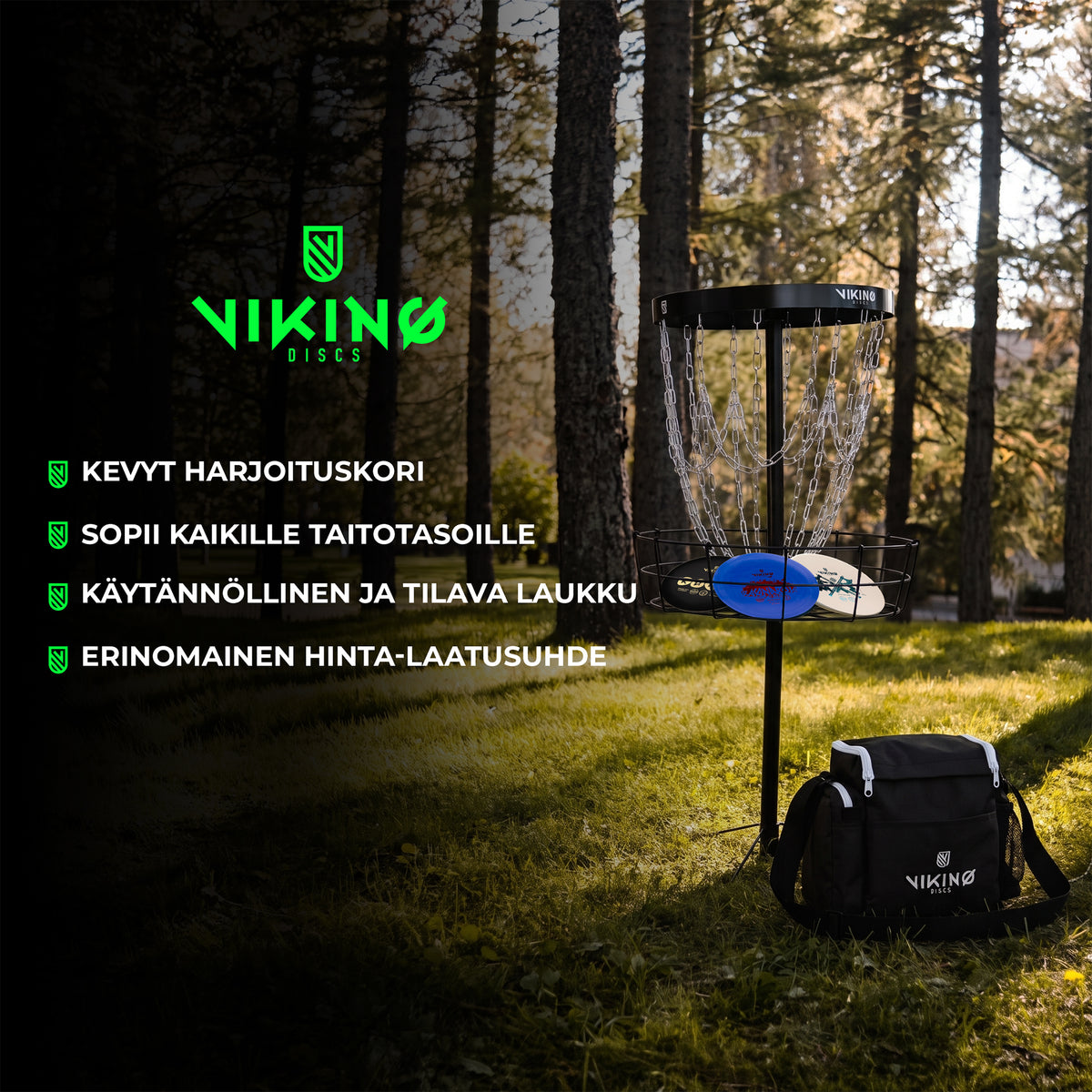 
              Viking Discs Discover frisbeegolfkori-setti
