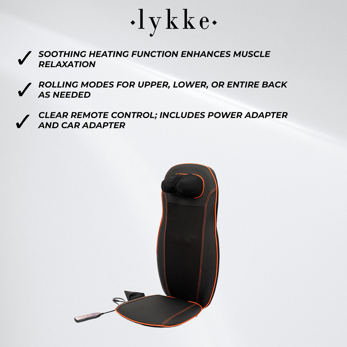 Lykke Massagesitzauflage Shiatsu Premium - 139,00 EUR - Nordic ProStore Lykke Massagesitzauflage Shiatsu Premium - 139,00 EUR - Nordic ProStore