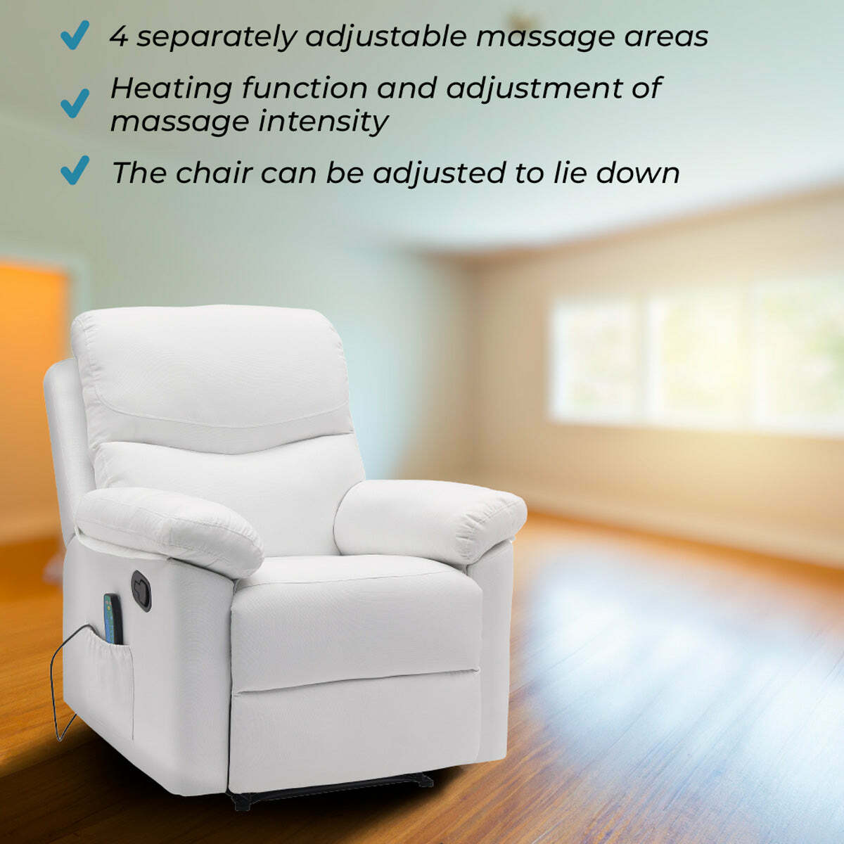 
              Lykke Massage Chair, white