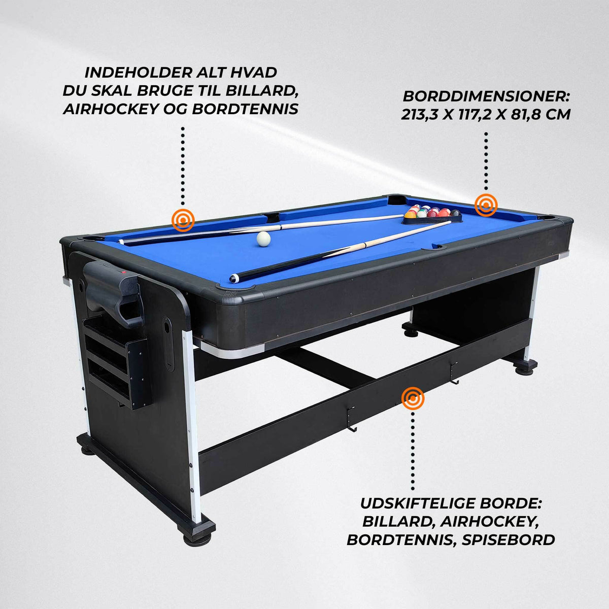 
              Blackwood Pooltafel 7&#39; 4-IN-1