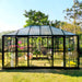 Metalcraft Gewächshaus Gazebo Premium, 12,9m², 4mm Sicherheitsglas, schwarz