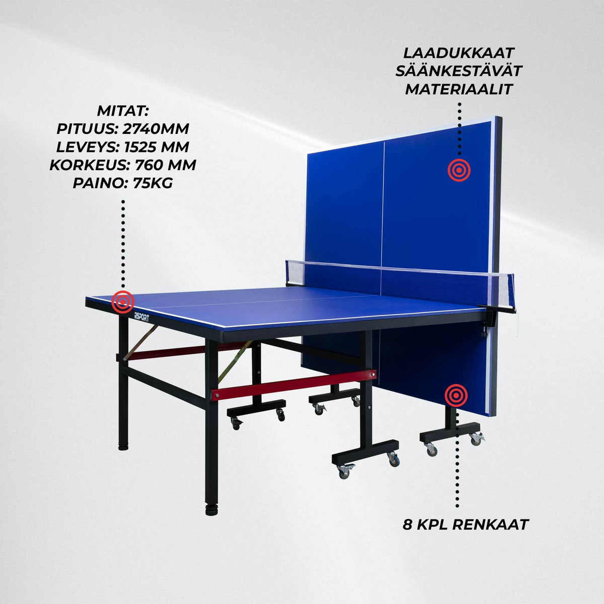 
              Prosport Pingispöytä Outdoor