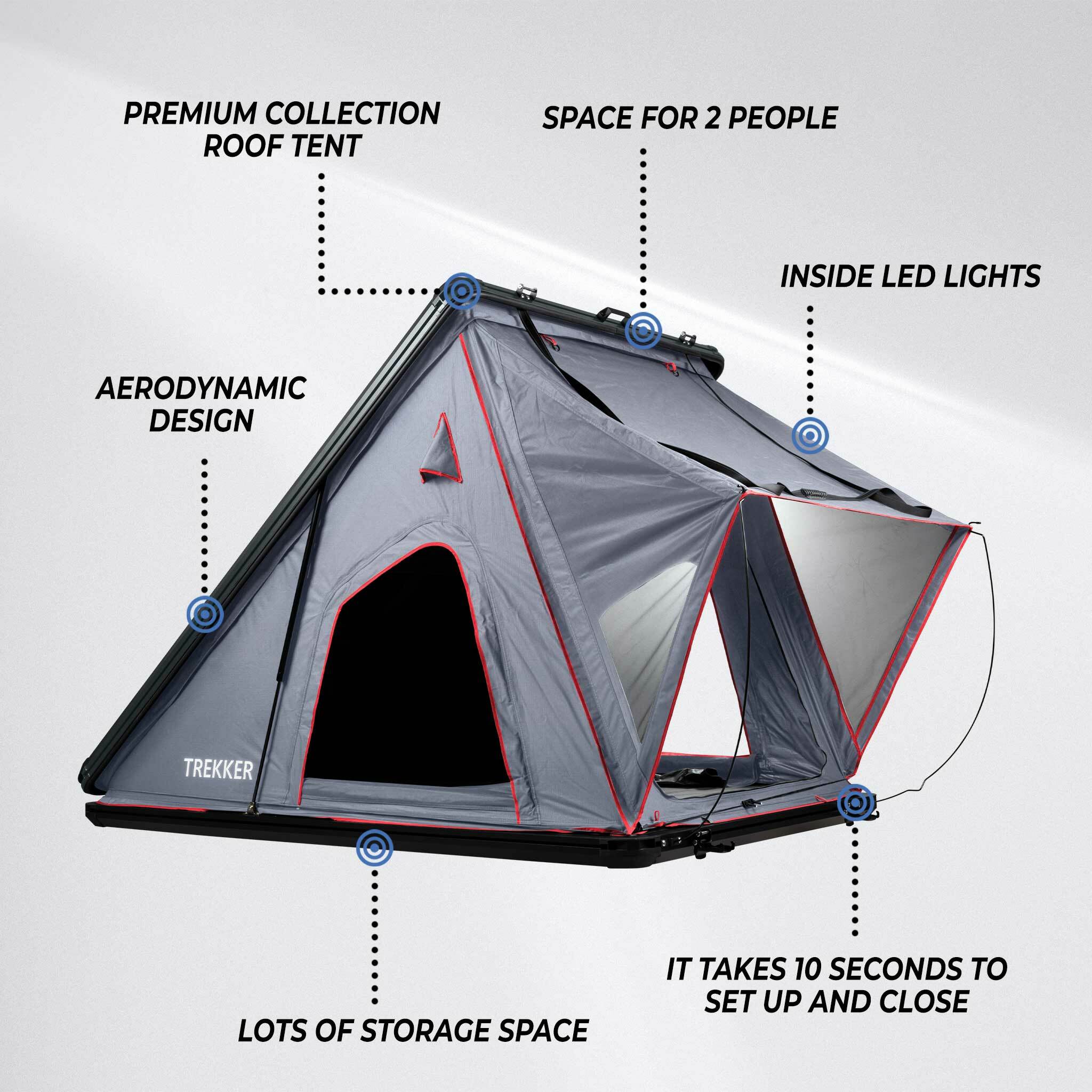 voyager 2 zelt Trekker Dachzelt Voyager M, grau - 2.299,00 EUR