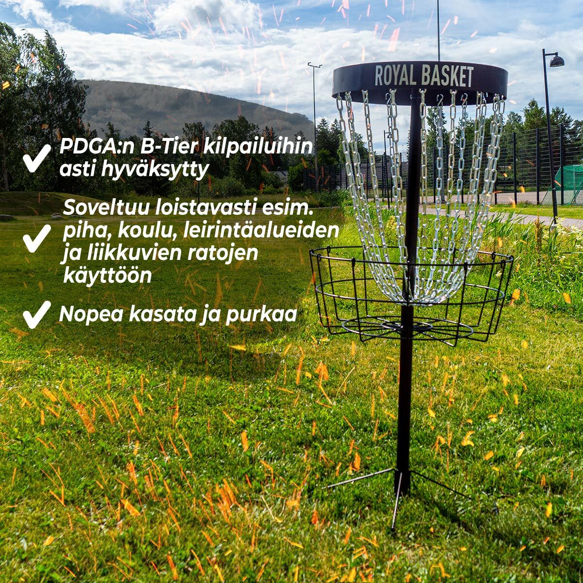 
              Viking Discs Royal Basket frisbeegolfkori, Black edition