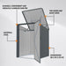 Fornorth Bin Shelter 98x101x131cm, Dark grey