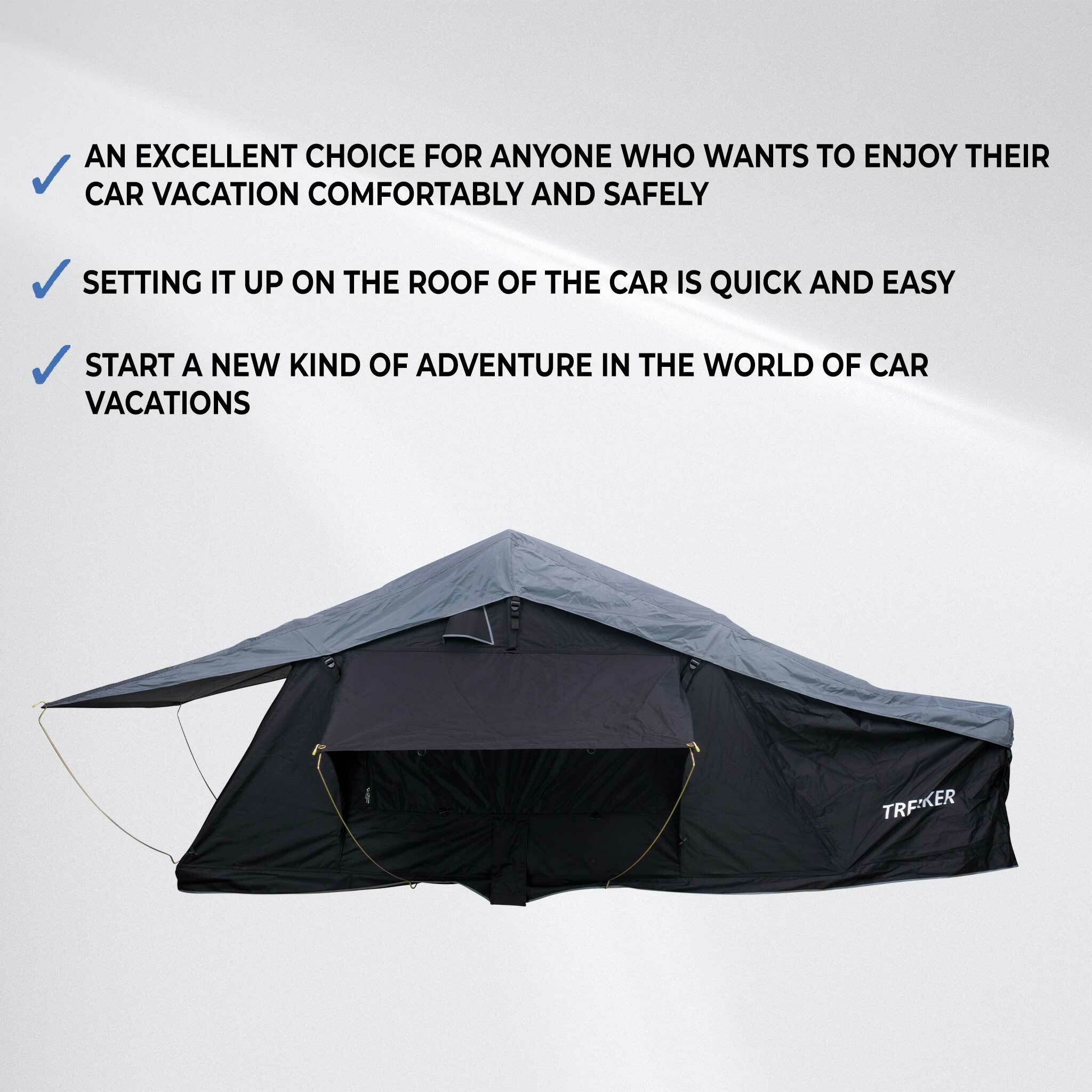 trekkers dream zelt lagos Trekker Rooftop tent Cabin L, black - 1.399,00 EUR