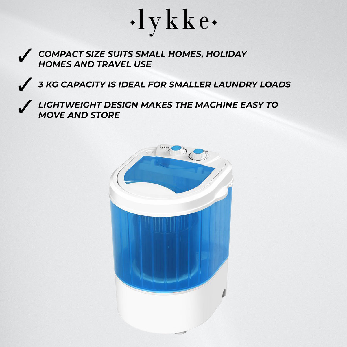 
              Lykke mini machine à laver portable Pro 1500