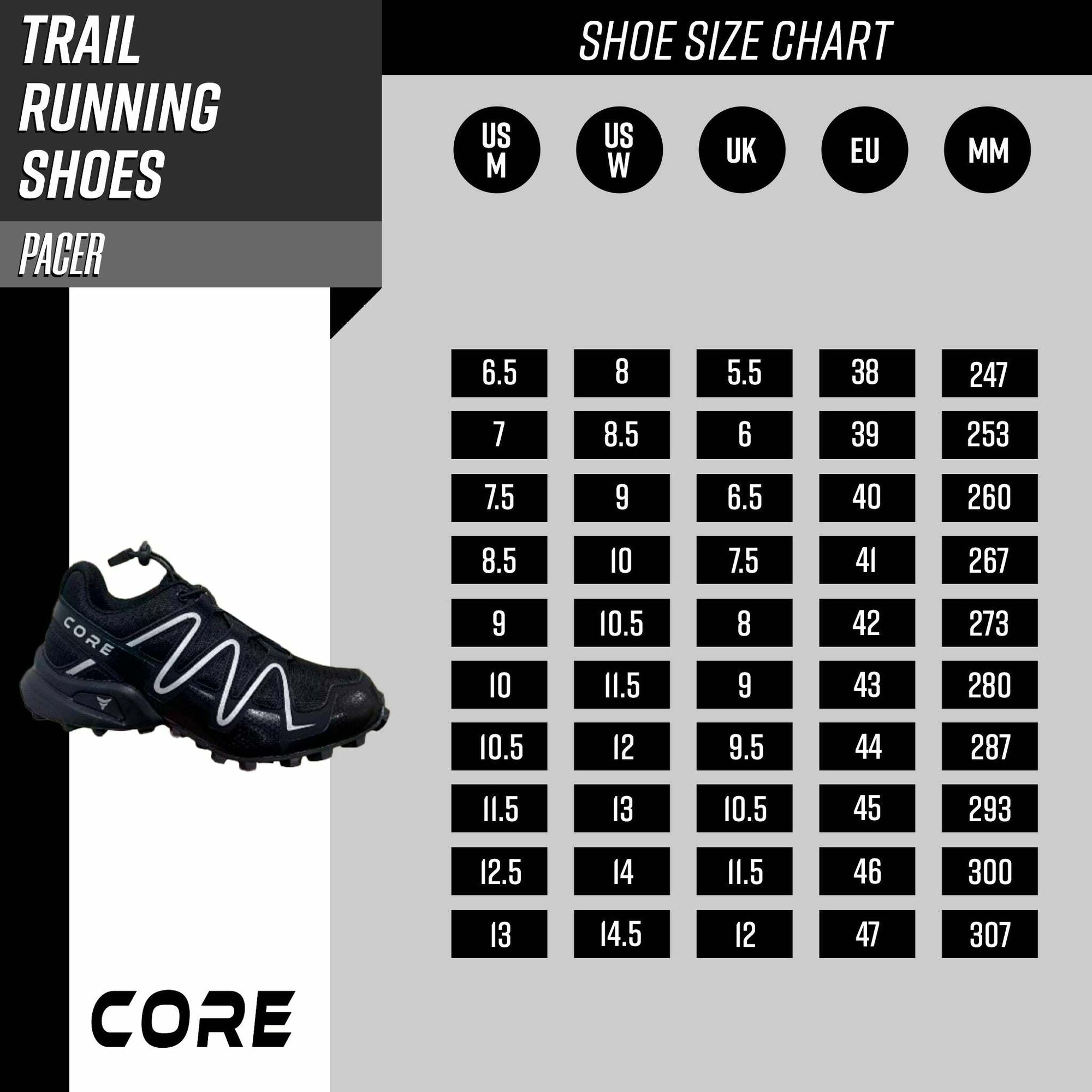 Core Scarpe da trail running Pacer