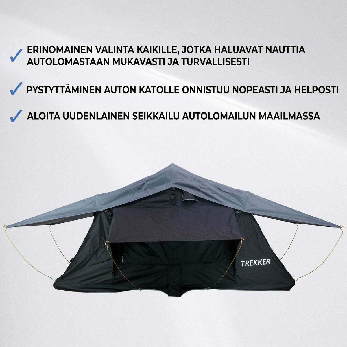 
              Trekker Kattoteltta Camper M, Musta