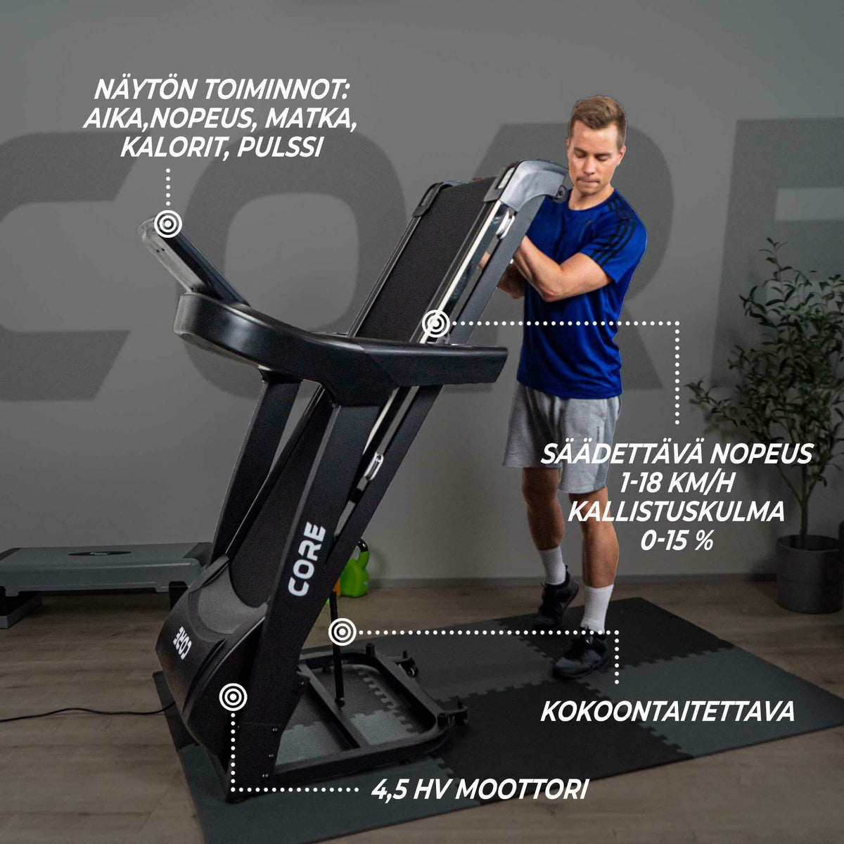 
              Nordcore Juoksumatto Core 4500