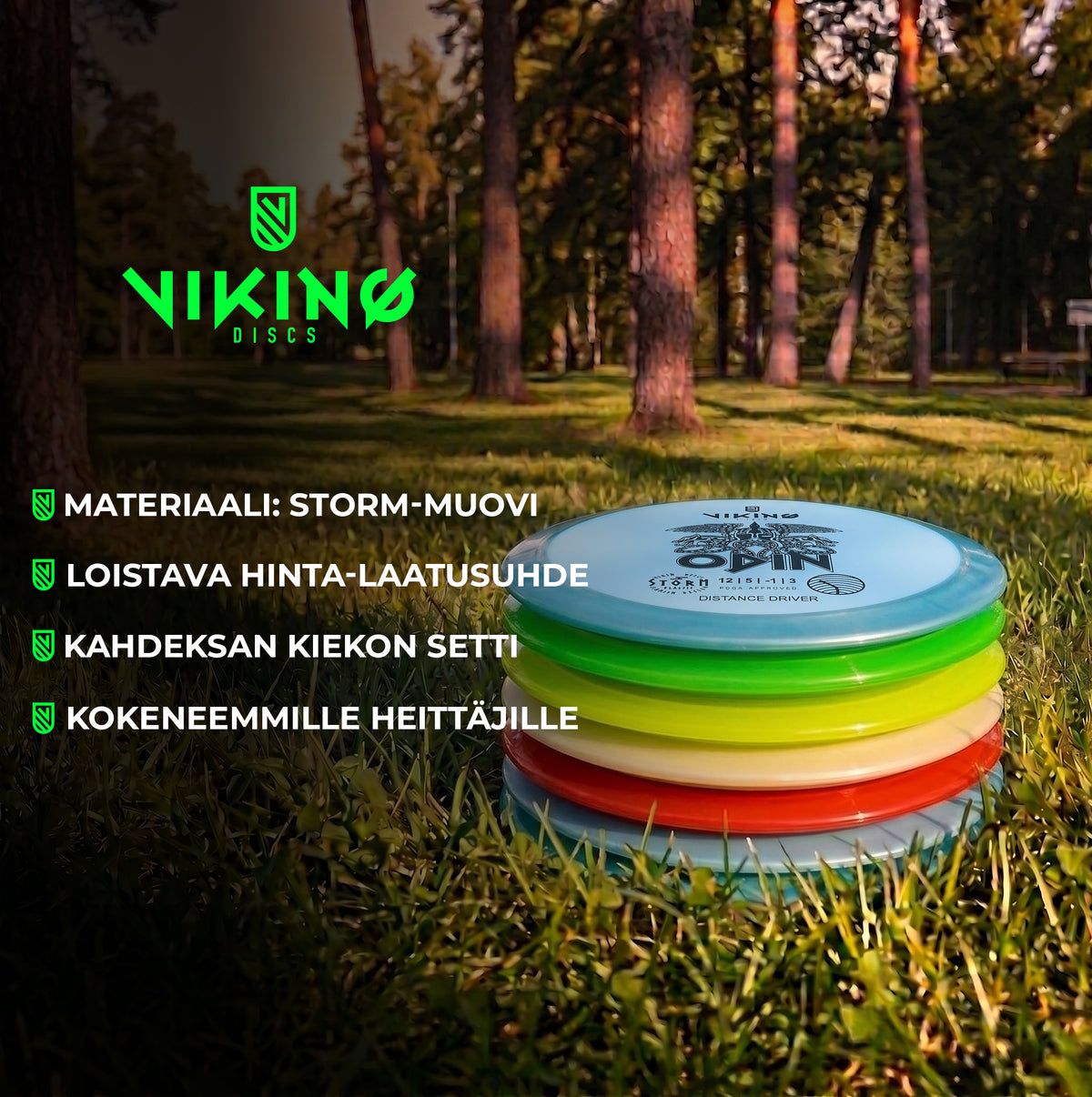 
              Viking Discs Tournament Set, 8 kiekon setti