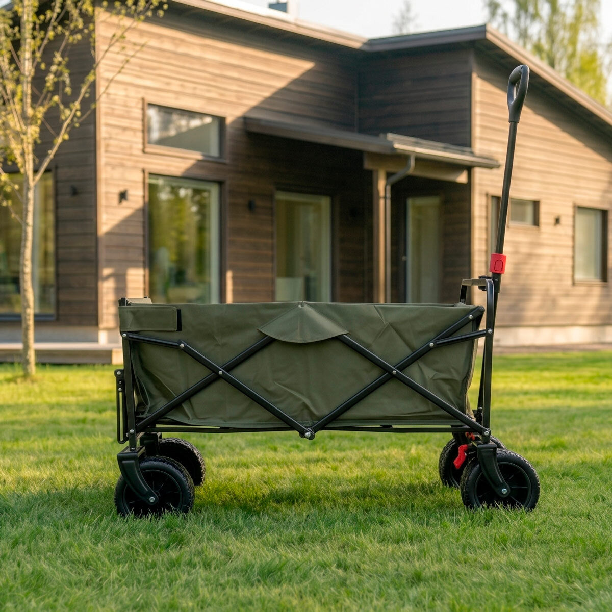 
              Fornorth Garden Wagon 115x61x105cm 100kg, olive