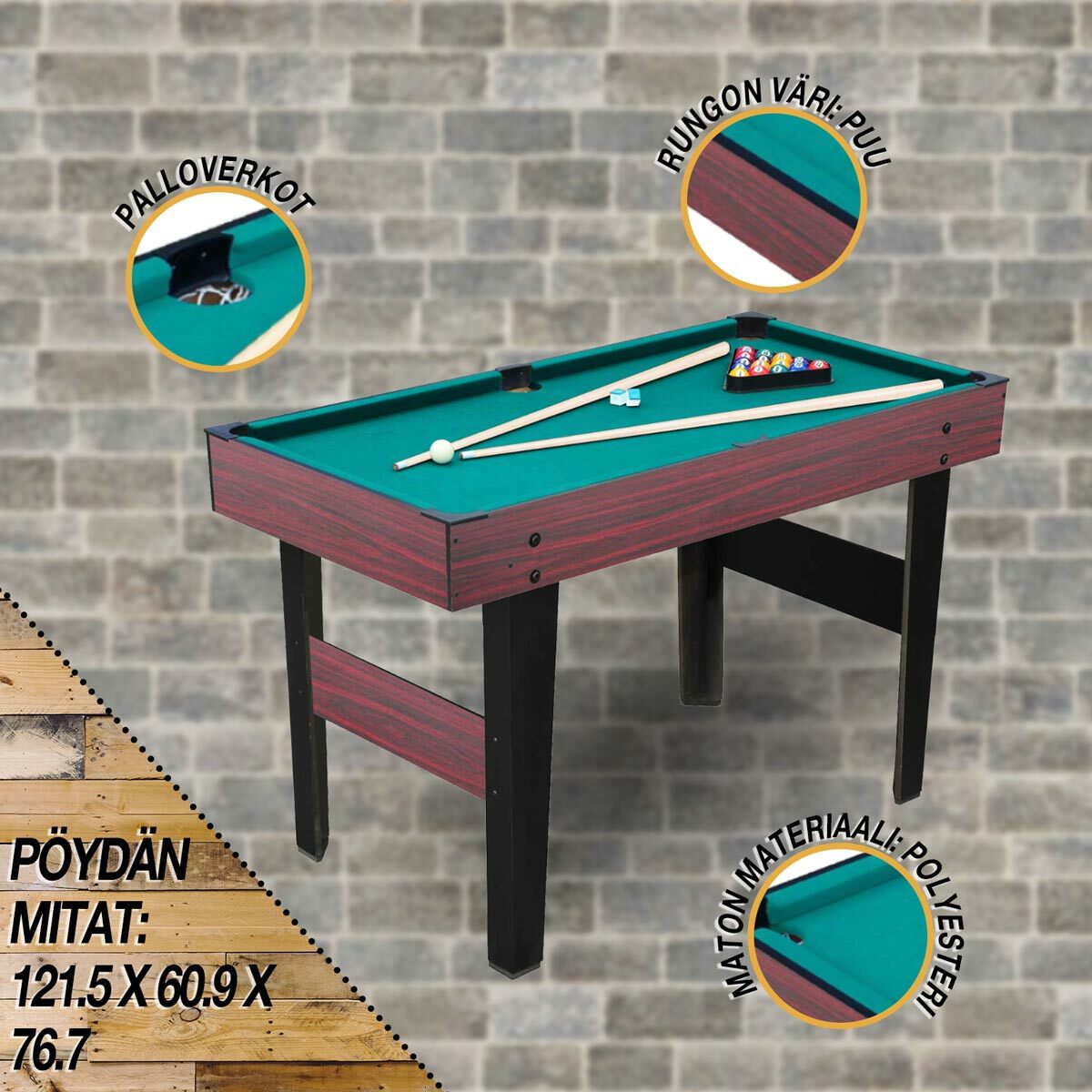 
              Biljardipöytä Blackwood Junior 4’